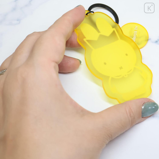Japan Miffy Acrylic Keychain - Miffy : 70th Anniversary Yellow Crown - 2