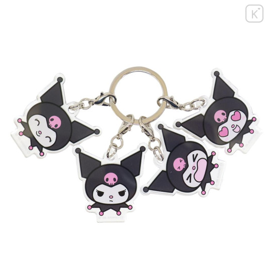 Japan Sanrio Acrylic Keychain - Kuromi : Funny Face - 1