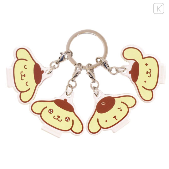Japan Sanrio Acrylic Keychain - Pompompurin : Funny Face - 1