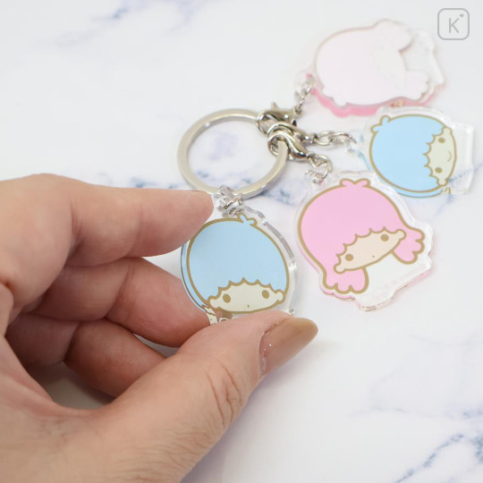 Japan Sanrio Acrylic Keychain - Little Twin Stars : Funny Face - 2