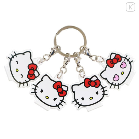 Japan Sanrio Acrylic Keychain - Hello Kitty : Funny Face - 1