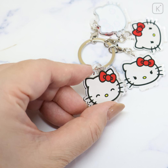 Japan Sanrio Acrylic Keychain - Hello Kitty : Funny Face - 2