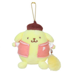 Japan Sanrio Mascot Holder - Pompompurin : Heart-pounding Memories Heisei Retro Y2K