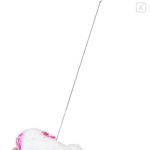 Japan Sanrio Plush Pass Case Pouch with Reel - Charmmy Kitty : Heart-pounding Memories Heisei Retro - 5