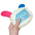 Japan Sanrio Plush Pass Case Pouch with Reel - Usahana : Heart-pounding Memories Heisei Retro - 2