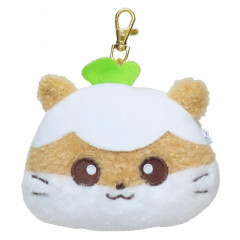 Japan Sanrio Plush Pass Case Pouch with Reel - Corocorokuririn : Heart-pounding Memories Heisei Retro