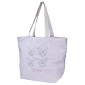 Japan Sanrio Tote Bag - Kuromi : Funny Face Light Purple - 1