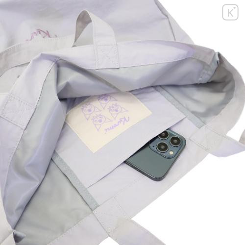 Japan Sanrio Tote Bag - Kuromi : Funny Face Light Purple - 5