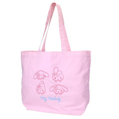 Japan Sanrio Tote Bag - My Melody : Funny Face Light Pink