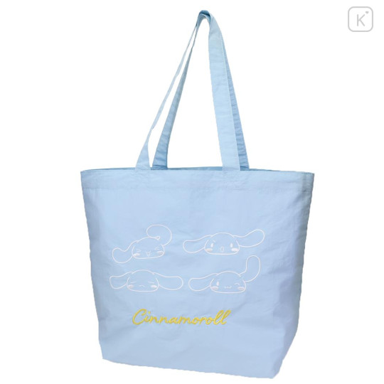 Japan Sanrio Tote Bag - Cinnamoroll : Funny Face Light Blue - 1