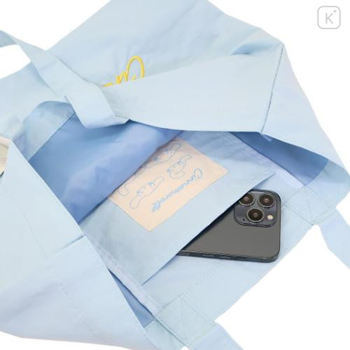 Japan Sanrio Tote Bag - Cinnamoroll : Funny Face Light Blue - 5