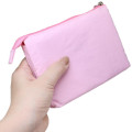Japan Sanrio Fluffy Embroidered Cosmetic Pouch - My Melody : Funny Face Light Pink - 2