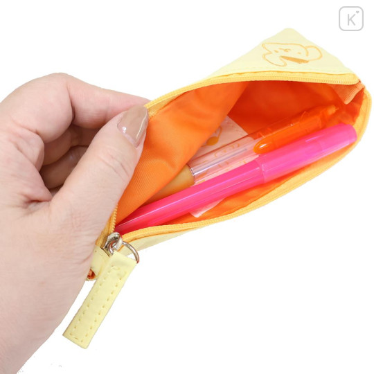 Japan Sanrio Slim Pen Pouch Pencil Case - Pompompurin : Funny Face Light Yellow - 3