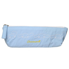 Japan Sanrio Slim Pen Pouch Pencil Case - Cinnamoroll : Funny Face Light Blue