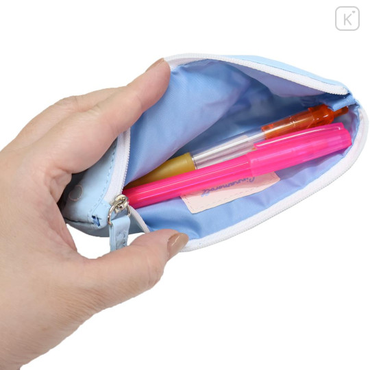 Japan Sanrio Slim Pen Pouch Pencil Case - Cinnamoroll : Funny Face Light Blue - 3