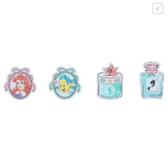 Japan Disney Mirror Accessory Case With Sticker & Memo Paper - Ariel : Pink Compact - 3