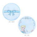 Japan Disney Mirror Accessory Case With Sticker & Memo Paper - Elsa : Blue Compact - 2