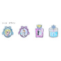 Japan Disney Mirror Accessory Case With Sticker & Memo Paper - Elsa : Blue Compact - 3