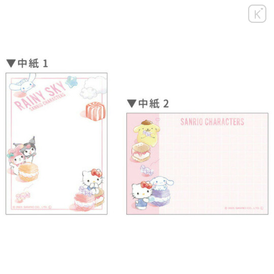 Japan Sanrio Mini Notepad - Characters Rainy Sky Macaroon - 2