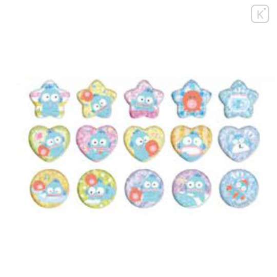 Japan Sanrio Sparkly Marble Sticker Flakes - Hangyodon : Happy - 2