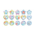 Japan Sanrio Sparkly Marble Sticker Flakes - Hangyodon : Happy - 2