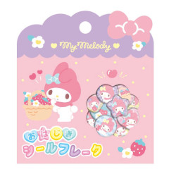 Japan Sanrio Sparkly Marble Sticker Flakes - My Melody : Happy