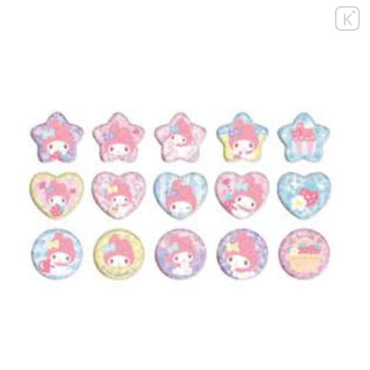 Japan Sanrio Sparkly Marble Sticker Flakes - My Melody : Happy - 2
