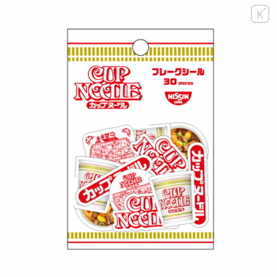 Japan Nissin Cup Noodles Die-cut Flake Seal Sticker Pack - Shrimp Flavor - 1