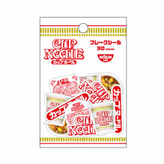 Japan Nissin Cup Noodles Die-cut Flake Seal Sticker Pack - Shrimp Flavor
