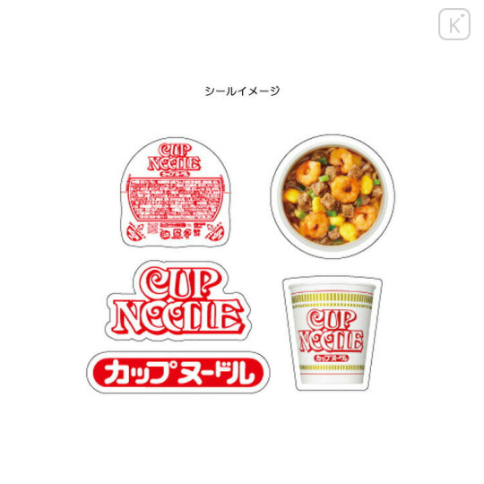 Japan Nissin Cup Noodles Die-cut Flake Seal Sticker Pack - Shrimp Flavor - 2