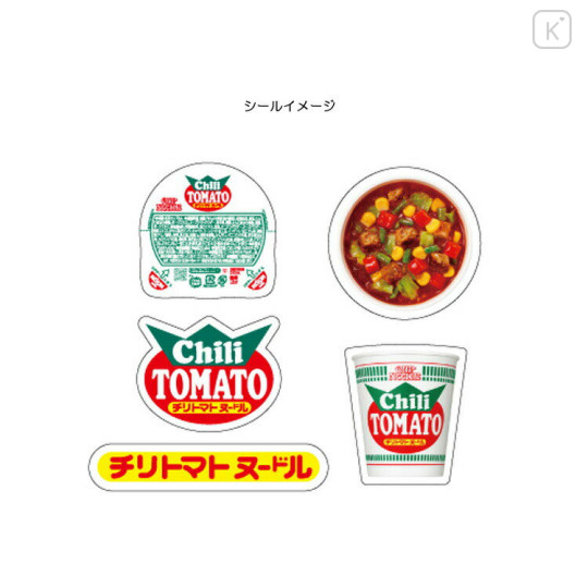 Japan Nissin Cup Noodles Die-cut Flake Seal Sticker Pack - Chili Tomato Flavor - 2