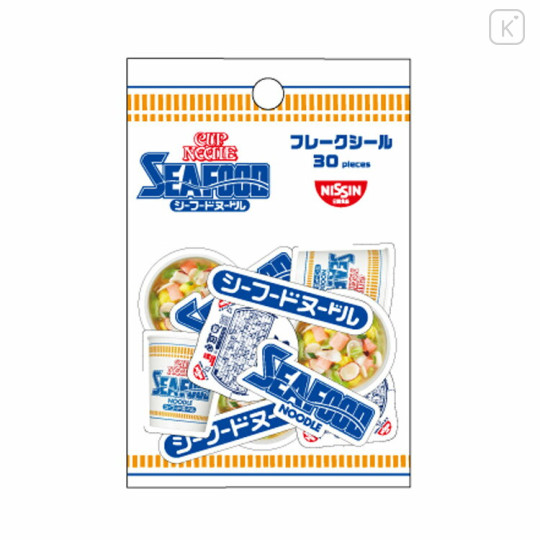 Japan Nissin Cup Noodles Die-cut Flake Seal Sticker Pack - Seafood Flavor - 1