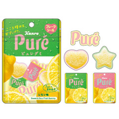 Japan Pure Gummy Die-cut Flake Seal Sticker Pack - Lemon Flavor