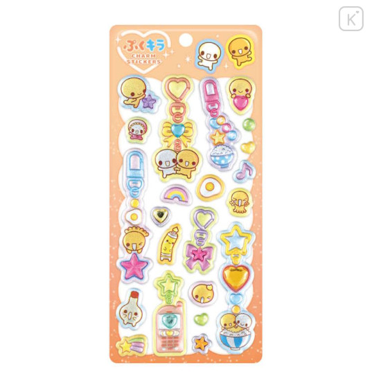 Japan Natto-chan Clear Plump 3D Sticker - Heisei Retro Charm - 1