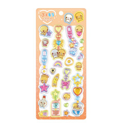 Japan Natto-chan Clear Plump 3D Sticker - Heisei Retro Charm