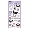 Japan Sanrio Clear Plump 3D Sticker - Kuromi : Peta Mellow - 1