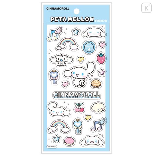 Japan Sanrio Clear Plump 3D Sticker - Cinnamoroll : Peta Mellow - 1