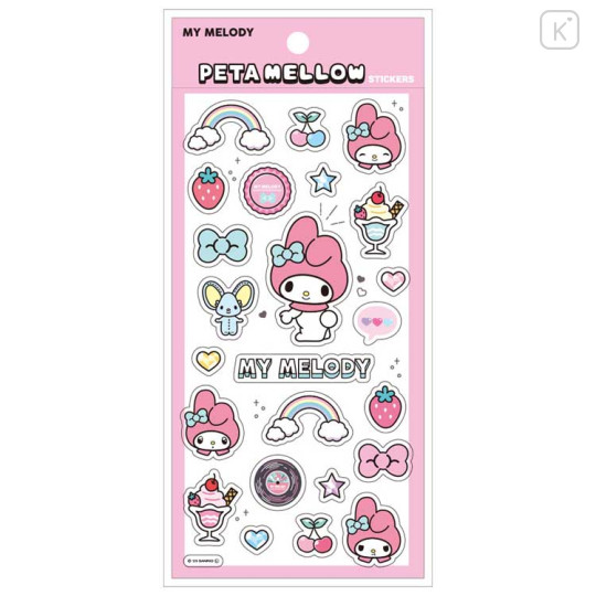 Japan Sanrio Clear Plump 3D Sticker - My Melody : Peta Mellow - 1