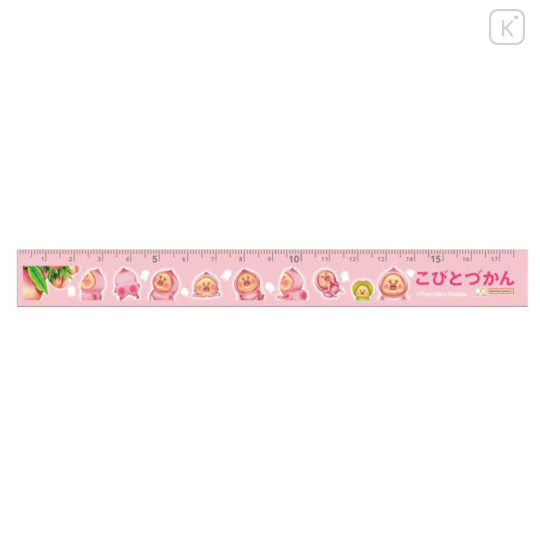 Japan Kobitos 17cm Ruler - Kakure Momojiri Peach Blossom - 1