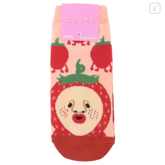 Japan Kobitos Socks - Ichigo Kurenai Light Orange Pink - 1