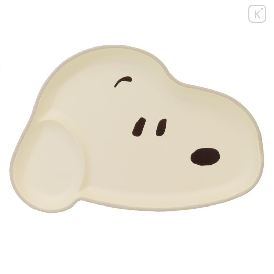 Japan Peanuts Melamine Plate - Snoopy : Beige Grey - 1