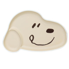 Japan Peanuts Melamine Plate - Snoopy : Delicious Beige Grey