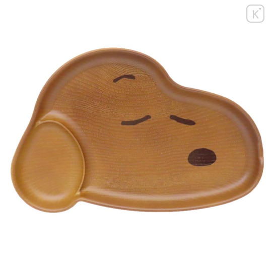 Japan Peanuts Melamine Plate - Snoopy : Brown - 1