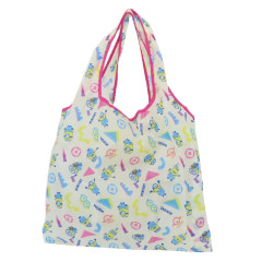Japan Minions Eco Shopping Bag With Pocket - Light Yellow Pink
