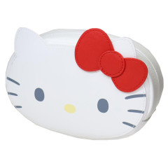 Japan Sanrio Mascot Cosmetic Pouch - Hello Kitty : Face White