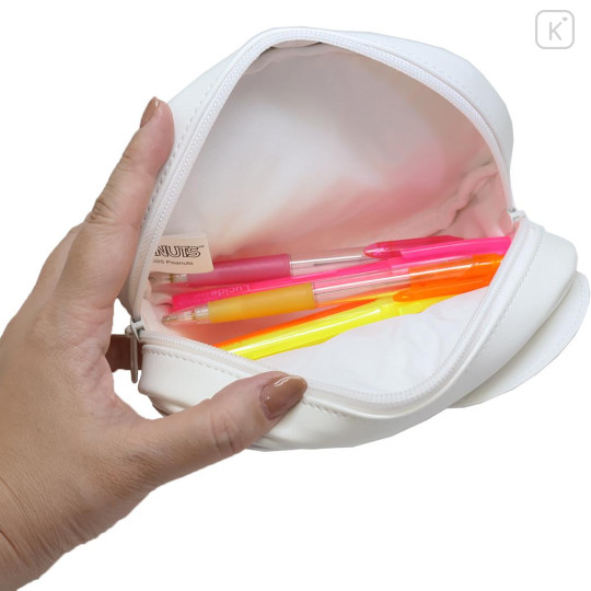 Japan Peanuts Mascot Cosmetic Pouch - Snoopy : Face White - 3