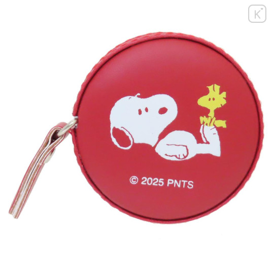 Japan Peanuts Measuring Tape - Snoopy & Woodstock : Red - 1