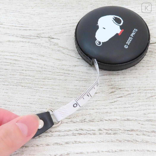 Japan Peanuts Measuring Tape - Snoopy : Black - 3