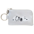 Japan Peanuts Key Case Card Holder & Coin Case - Snoopy : Take It Easy Metallic Silver - 1