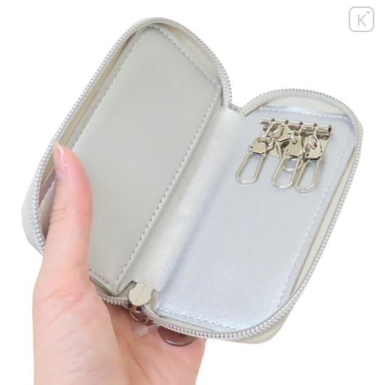 Japan Peanuts Key Case Holder - Snoopy : Take It Easy Metallic Silver - 3